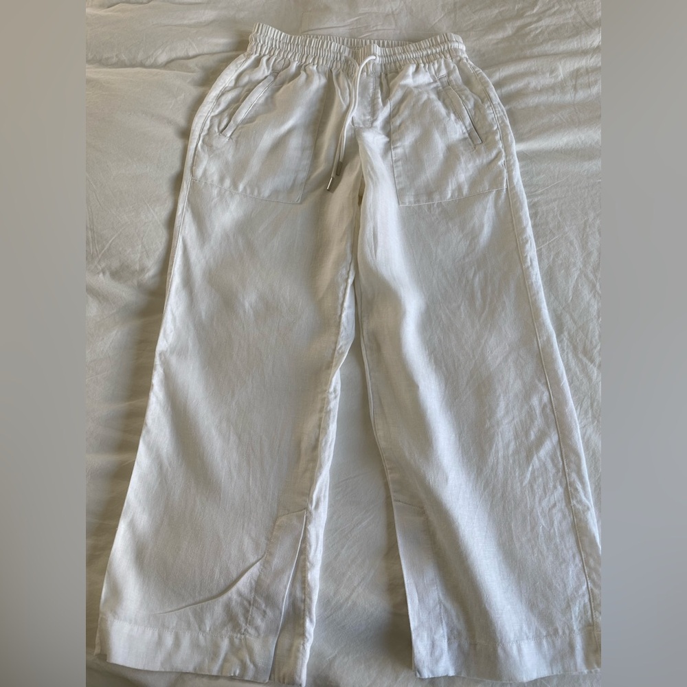 Athleta Retreat Linen High Rise Wide Leg Pant